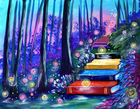 How to paint a Magical Forest with Book Path Step by step The Art Sherpa | Painting, The art ...