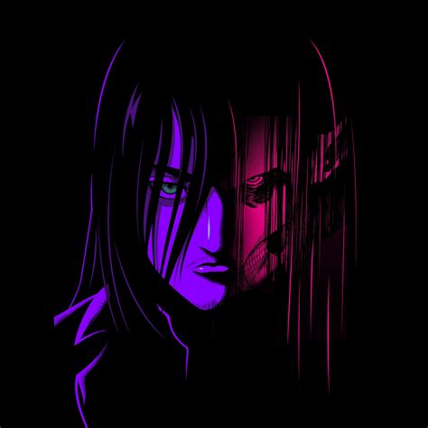 Eren Yeager Wallpaper 4K, Neon art, Aesthetic anime