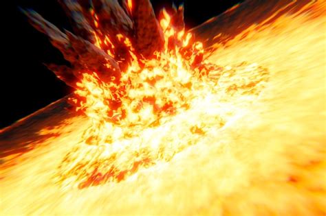 Premium Photo | 3d illustration explosion and solar flares on the ...