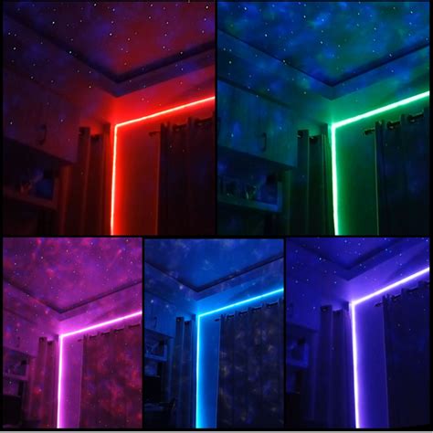 Combo: Galaxy Projector + 16 color LED strip lights