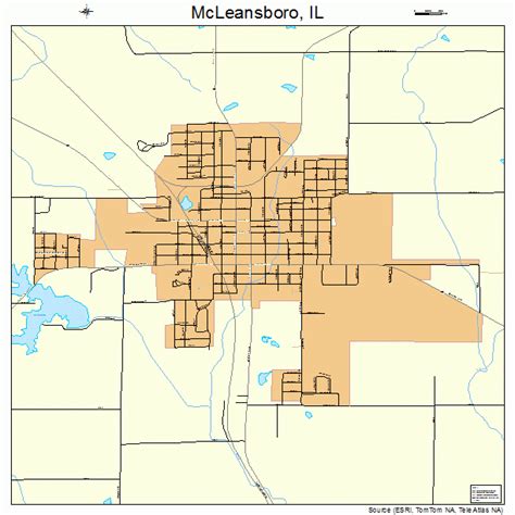 McLeansboro Illinois Street Map 1745824