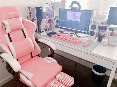My Pink Sakura Battlestation Gamer Setup Gaming Room - vrogue.co
