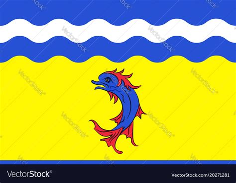 Flag of isere in auvergne-rhone-alpes region Vector Image