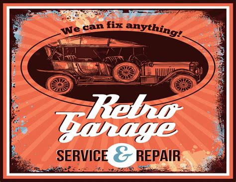 Garage Vintage Signs Template | FREE Download