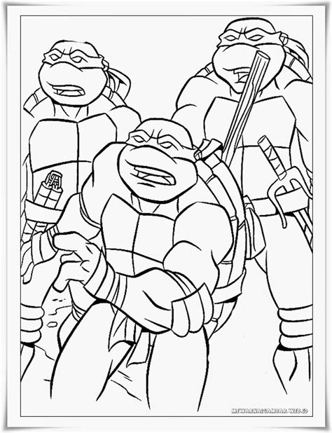 Mewarnai Gambar Kura-Kura Ninja (Teenage Mutant Ninja Turtles ...