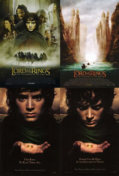 THE LORD OF THE RINGS FELLOWSHIP OF THE RING Poster Collection (Set Of 4) (SS2847-G1075/1062 ...