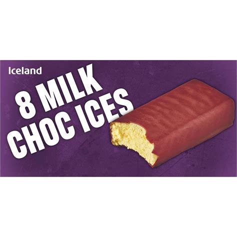 Iceland 8 Milk Choc Ices 560ml | Ice Cream Cones, Sticks & Bars | Iceland Foods