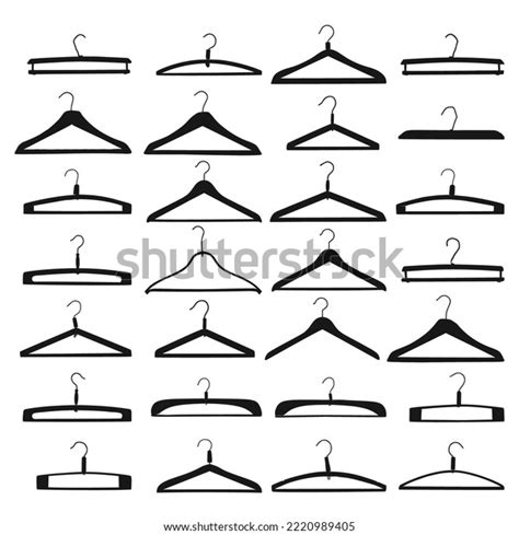 Vector Big Set Different Hanger Silhouettes Stock Vector (Royalty Free) 2220989405 | Shutterstock