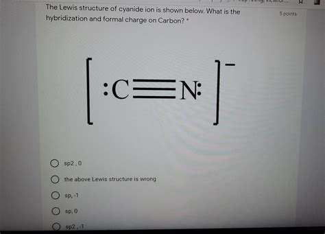 Solved * The Lewis structure of cyanide ion is shown below. | Chegg.com