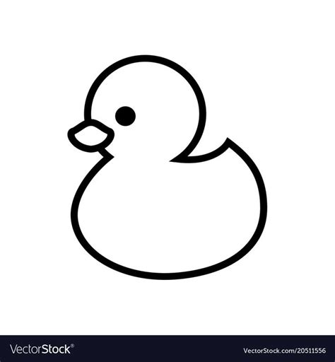 duck icon, ducky outline, animal sign and symbol for design vector ...