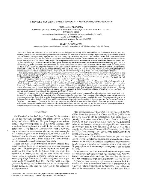 (PDF) A REVISED CENOZOIC GEOCHRONOLOGY AND CHRONOSTRATIGRAPHY | Dennis V Kent - Academia.edu