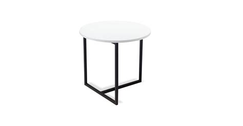 Turner White Round End Table - Coffee Tables - Bryght | Modern, Mid ...