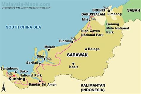 peta sabah dan sarawak