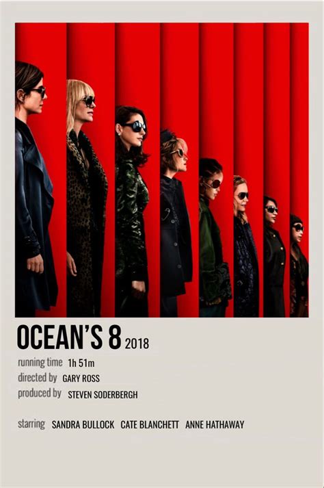 oceans 8 in 2021 | Movie posters minimalist, Film posters minimalist ...