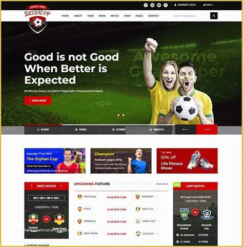 Sports Website Template