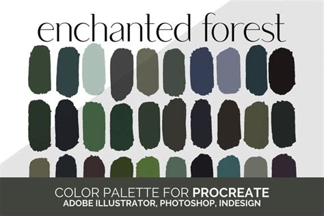 Enchanted Forest Color Palette for Procreate and Adobe