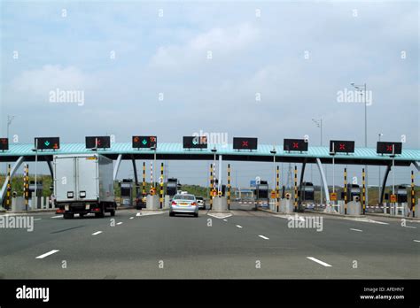 M6 motorway toll booth near Birmingham central England UK Stock Photo, Royalty Free Image ...