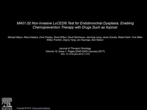 MA01.02 Non-Invasive LuCED® Test for Endobronchial Dysplasia, Enabling ...