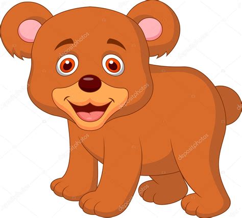 Cute baby bear cartoon — Stock Vector © tigatelu #23939269