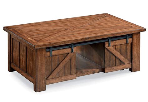 AmazonSmile: Magnussen T3269-50 T3269 Harper Farm Rustic Lift-Top Coffee Table in Warm Pine ...