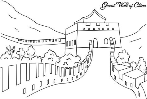 great wall of china Colouring Pages