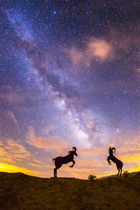 Ram sculptures and the Milky Way in Borrego Springs | Flickr