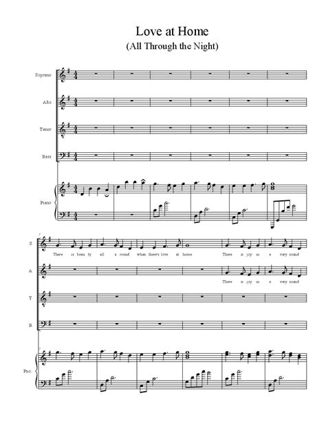 Love At Home (by Michael D. Young -- SATB)