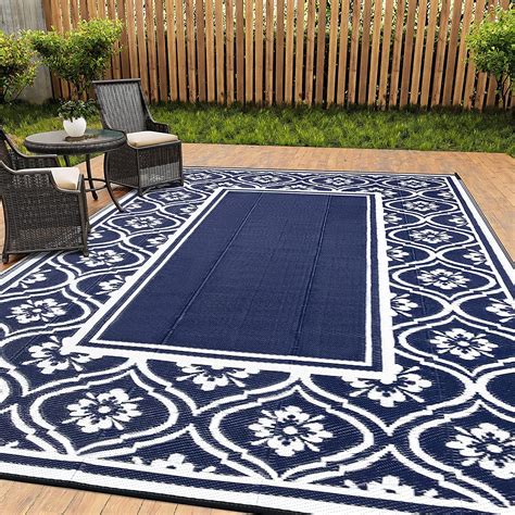 HUGEAR RV Outdoor Rug Waterproof Mat Outdoor Rugs 6'x9' for Patios Clearance Carpet Outdoor ...