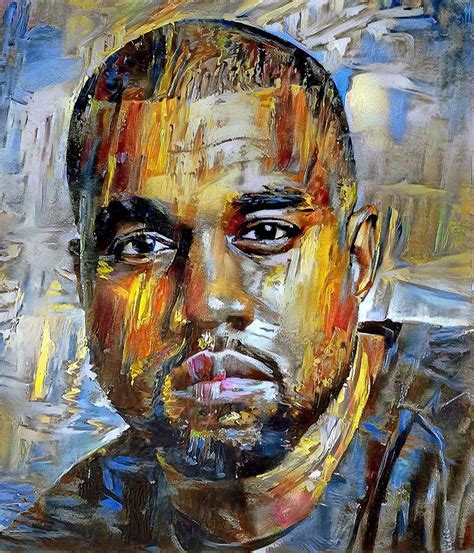 Kanye West Painting : Courtney Silvia Wall Art 85x11 Framed Print Of My Kanye West Painting ...