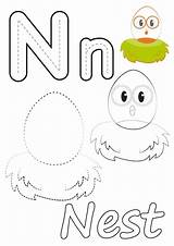 N Coloring Pages Preschool sketch template