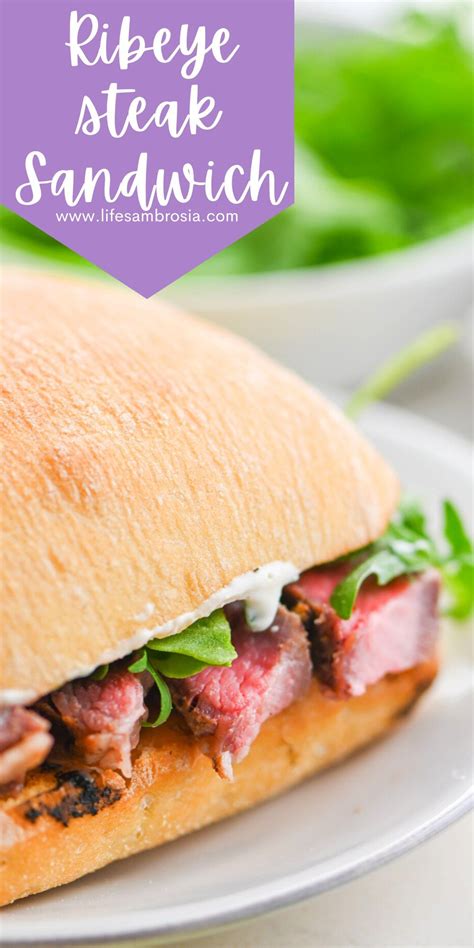 Ribeye Steak Sandwich | Recipe | Steak sandwich, Sandwiches, Ribeye steak