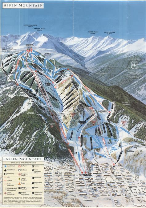 Published in 1989 at Aspen Mountain | Aspen mountain, Ski trails, Aspen