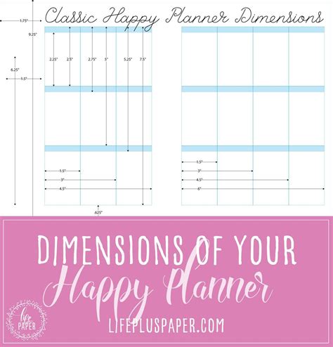 Happy Planner Template Unique Happy Planner Dimensions Layout Dimensions for Both the | Happy ...