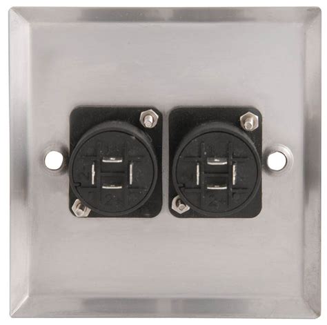 Speaker Socket Wall Connector Plate Dual 4 Pole - Connector Panels