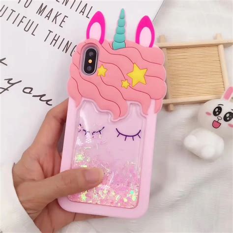 2018 Unicorn Silicone Case For Iphone 6 7 8 Plus 3d Silicone Phone ...