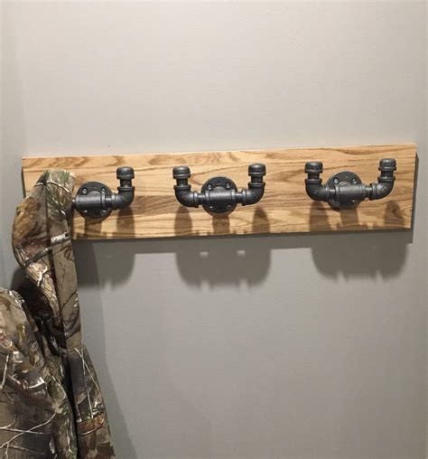 Rustic Industrial Pipe Coat Rack