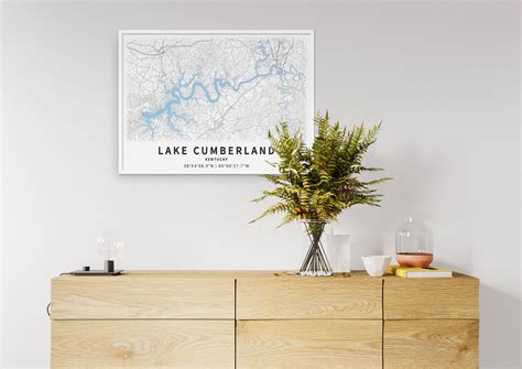 Printable Map of Lake Cumberland Kentucky United States - Etsy