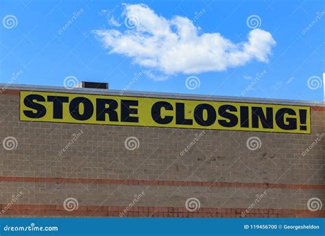 Store Closing Sign stock photo. Image of close, sale - 119456700