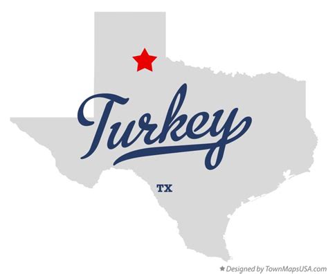 Map of Turkey, TX, Texas