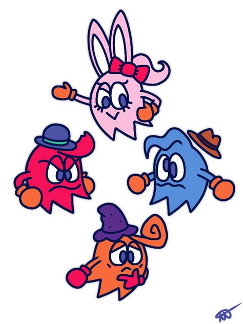 Blinky, Pinky, Inky and Clyde by UNTlZlO on DeviantArt