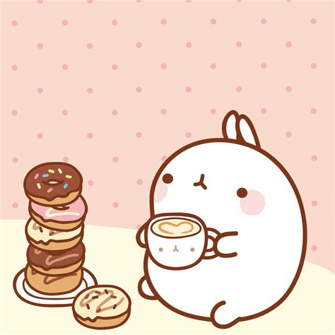 Kawaii World ♥ Photo: molang-------------- | Molang, Molang wallpaper, Cute doodles