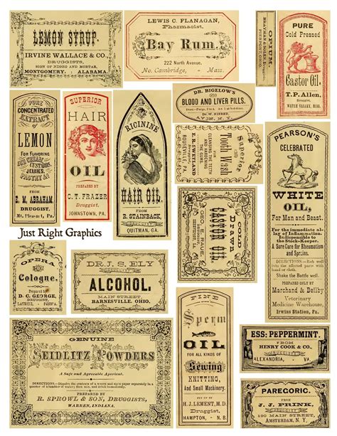 apothecary labels | Vintage printables, Vintage labels, Digital collage sheets