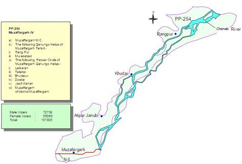 PP-254 Muzaffargarh Constituency Map – Rangpur, Khudai, Alipur Janubi ...