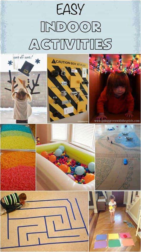 Easy Indoor Activities : Rainy Day Activities, Snow Day Fun for Kids