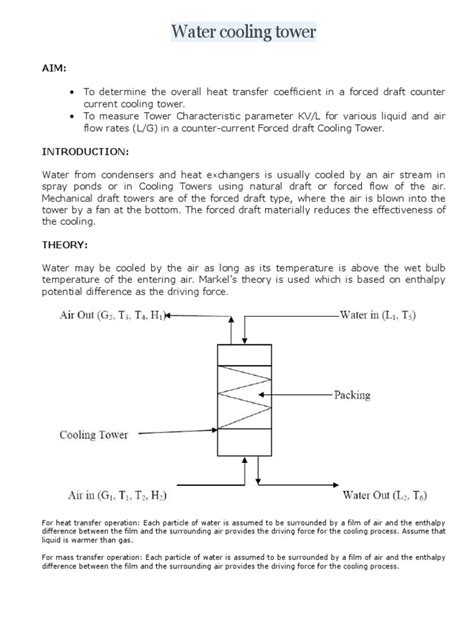 Water Cooling Tower | PDF | Air Conditioning | Heat Exchanger