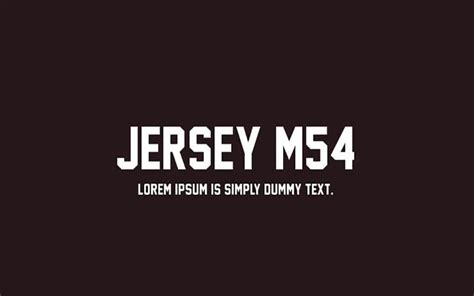 Jersey M54 Font Free Download