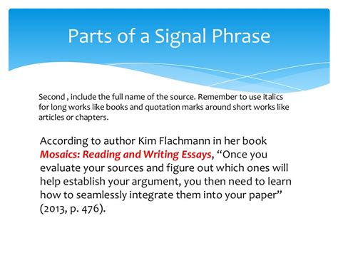 Signal phrases