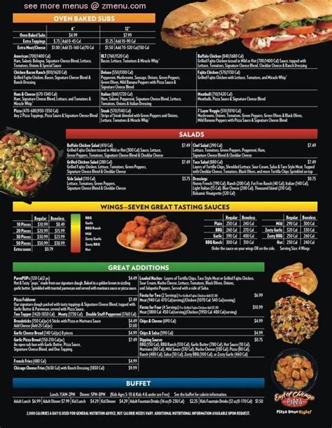 Online Menu of East of Chicago Pizza Restaurant, Shinnston, West ...