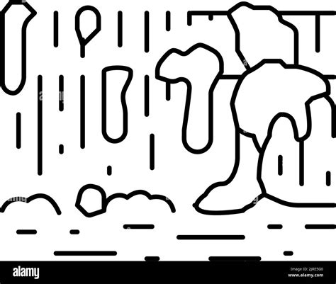 iguazu falls line icon vector illustration Stock Vector Image & Art - Alamy