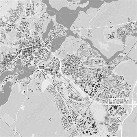 Potsdam - Figure-ground Vector Map | Boundless Maps